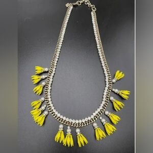 Banana Republic Yellow Floral Bell necklace